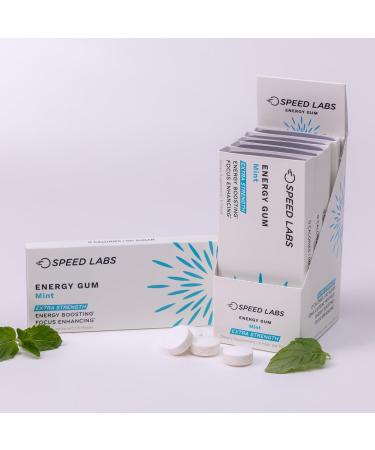 Buy Mint Extra Strength Caffeine Gum - 50mg Caffeine Taurine & B Vitamins Sugar Free & Zero Calorie | 48 Pieces (6 Packs) - International Shipping - Buy Online on GoSupps.com