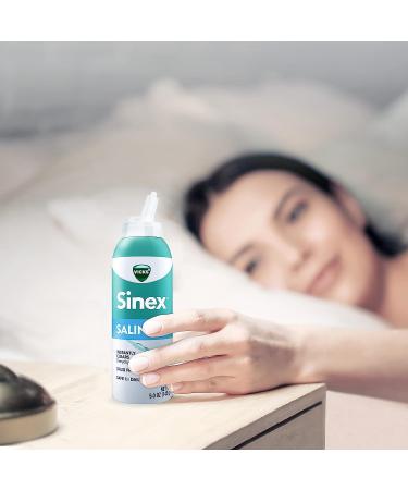 Vicks Sinex Saline Nasal Spray 5.0 fl oz - Drug-Free Relief for Sinus Congestion, Cold, Allergy - Ultra Fine Mist - Fast Clearing of Mucus - Daily Use - Buy Online on GoSupps.com