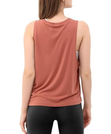 ODODOS 3-Pack Women's Loose Tank Tops for Gym | Sleeveless Yoga Shirts | Steel+Deep Teal+Indian Red | Small - Buy Online on GoSupps.com