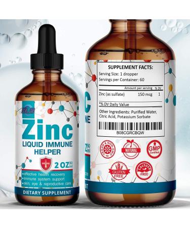 Premium Liquid Ionic Zinc Sulfate Drops - 2 Oz Bottle - Buy Online on GoSupps.com