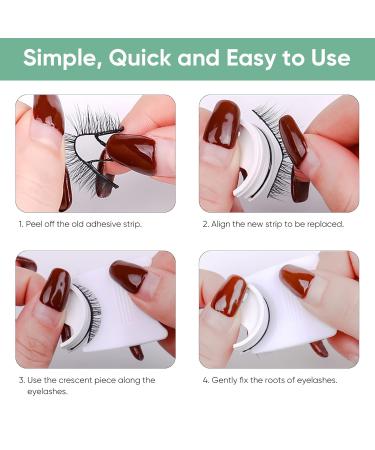 Shop Waterproof False Lashes | Self-Adhesive Fake Eyelashes for Women - Natural Look Reusable No Glue Needed - 3 Pairs - Buy Online on GoSupps.com