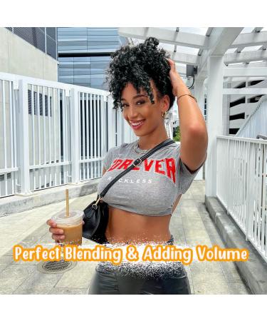 MODSIGHT Afro Puff Drawstring Ponytail with Bangs | Black Kinky Curly Bun for Black Women - Buy Online on GoSupps.com