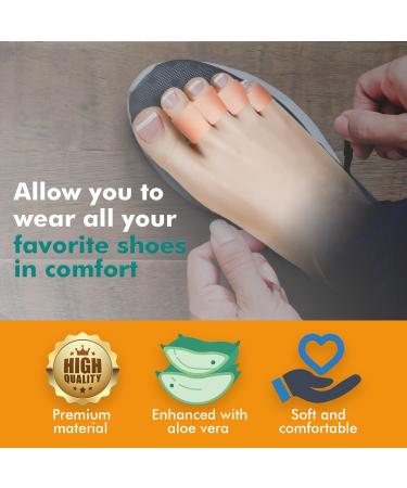 Buy Silicone Toe Protectors & Cushion Sleeves - Aloe Vera Corn Pads for Pinky Toe | 40 Count - Relief from Shoe Pressure & Friction - Buy Online on GoSupps.com