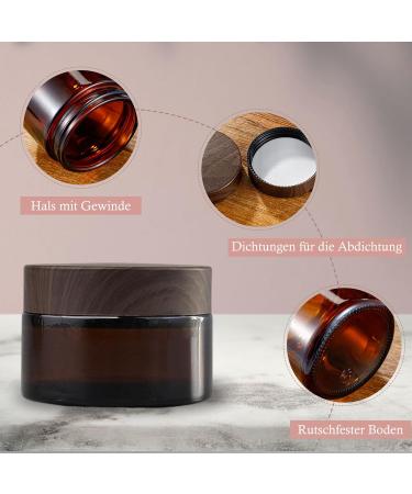 Tokincen 12-Pack Amber Glass Cream Cans - 15ml & 20ml Refillable Containers with Lids | Brown Glass Storage - Buy Online on GoSupps.com
