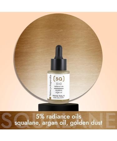 Skincyclopedia Shimmer Body Oil with 5% Argan Shea and Castor Oil Squalane and Gold Dust - Instant Hydration and Radiance 30ml - Buy Online on GoSupps.com