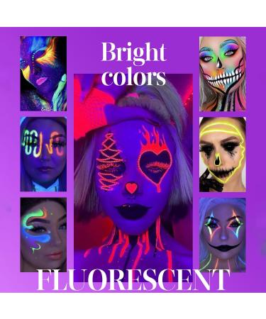 Water Activated Palette Highly Pigmented Bright Vibrant Fluorescent Rainbow Colorful Face and Body Paint Makeup With Brus (A02) - Buy Online on GoSupps.com