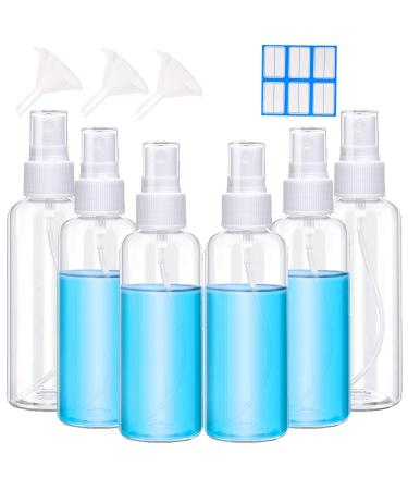 6PCS Mini Spray Bottles MEKK Travel Spray Bottle Small Spray Bottle Fine Mist Spray Bottles,2OZ,Travel Size Bottles,MEKK Spray Bottles For Cleaning Solutions Clear Spray Bottles