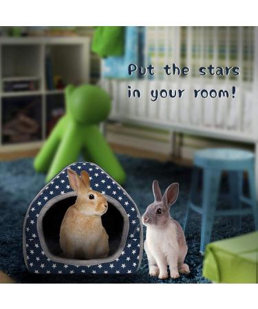 RANYPET Guinea Pig Bed Cave - Cozy Hamster House for Small Pets | Winter Nest & Hideout | Hamster Accessories Blue - Buy Online on GoSupps.com