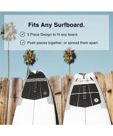 SYMPL Surfboard Traction Pad - 3 Piece Deck Pad for Surfing, Skimboarding - Maximum Grip, 3M Adhesive - Fits Surfboards, Skimboard, Longboard, Fish - Mint - Buy Online on GoSupps.com