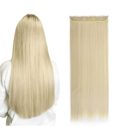 Elailite clip in extensions such as real hair blond hair extension hair part heat-resistant smooth 1 tress 5 clips 30 "(76cm) -130g light light blonde 76 cm - Buy Online on GoSupps.com