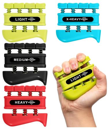 Grip Strength Trainer Finger Strength Trainer for Grip Strength Training for Fingers Wrists and Hands for Home Office Gym Climbing Athletes Musicians and Therapy