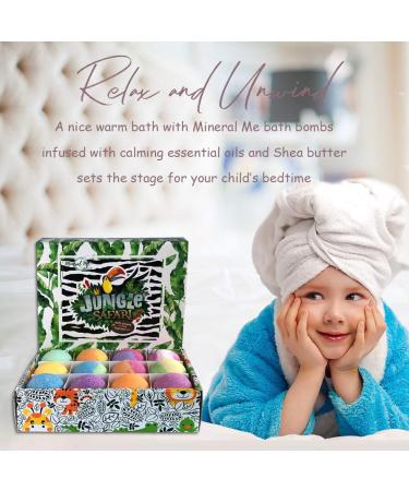 Kids Bath Bombs with Jungle Animal Toys - Set of 12 Organic Fizzies for Gentle & Safe Spa Fun | Birthday Gift for Boys & Girls - Buy Online on GoSupps.com