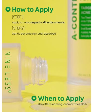 Nineless A-Control Azelaic Acid Toner with AHA & BHA - Pore Refining & Soothing Facial Toner for Acne-Prone Skin - Redness Relief & Dark Spot Corrector Korean Skincare 5.07 fl.oz - Buy Online on GoSupps.com