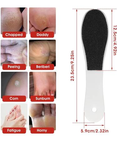 WLLHYF 4-Piece Pedicure Foot File Set - Double Sided Callus Remover & Scrubber for Dead Skin and Cracked Feet - Professional Foot Care Tool for Women and Men - Buy Online on GoSupps.com