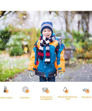 Foenguy Waterproof Windproof Ski Gloves for Children | Unisex Winter Sports Gloves for Ages 3-5 | Perfect for Skiing Snowboarding Cycling & More - Buy Online on GoSupps.com