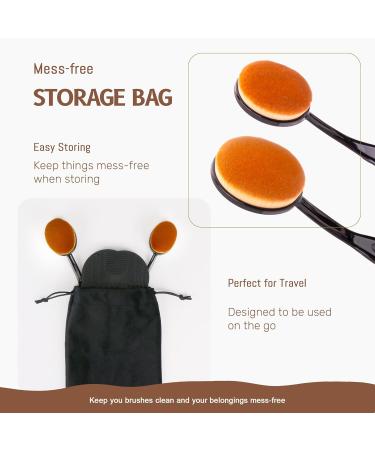 Buy Sunscreen Brush Applicator Set - Child-Safe Sunblock Brush for Face & Body Travel Size 2 Pack with Storage Bag & Cleaning Mat - Buy Online on GoSupps.com
