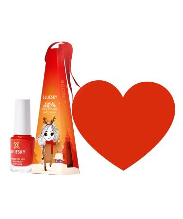 Bluesky Christmas Kids Nail Varnish Bauble Rudolph's Nose Red. Easy Peel-off Non-Toxic Water- based Odour-free Nail Polish for Kids 5ml
