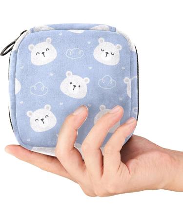 Bear Cloud Love Heart Sanitary Napkin Storage Bag - Period Kit Pouch for Women/Girls, Menstrual Cup/Tampon Organizer - Color 11 - Buy Online on GoSupps.com