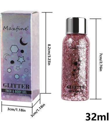  Duqulle Liquid Highlighter Glitter Gel for Face and Body | Waterproof Long-Lasting Shimmering Holographic Face and Hair Highlighter Cosmetic Quality Concert Festival Accessories Duqulle - Buy Online on GoSupps.com