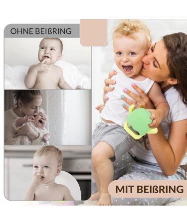 2 Pack Baby Bite Ring Toy | Food-Grade Silicone Teething Aid | Biting Glove for Infants 3+ Months | Soothing Gum Relief - Buy Online on GoSupps.com