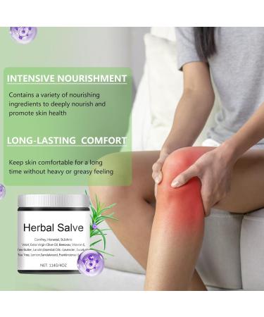 Organic Herbal Salve 4oz - Comfrey Skin Soothing Balm & Ointment for Body Care | Natural Organic Cream - Buy Online on GoSupps.com