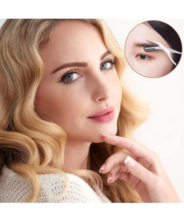 Precision Eyebrow Trimmer Scissors with Comb - Professional Hair Remover and Beauty Tool for Men and Women (Black) - Buy Online on GoSupps.com