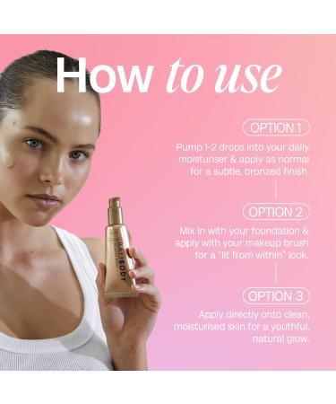 Bali Body Bronzing Serum | Lightweight Warm Bronze Tint for Face | Anti-Aging Vegan & Cruelty-Free | Australian Made - 30 ml - Buy Online on GoSupps.com