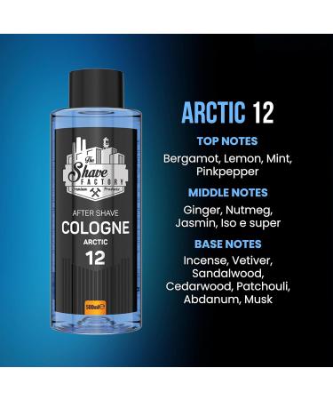 the shave factory After Shave Cologne Series (12 Arctic 500ml (16.9 fl. oz)) 12 Arctic 16.9 Fl Oz (Pack of 1) - Buy Online on GoSupps.com