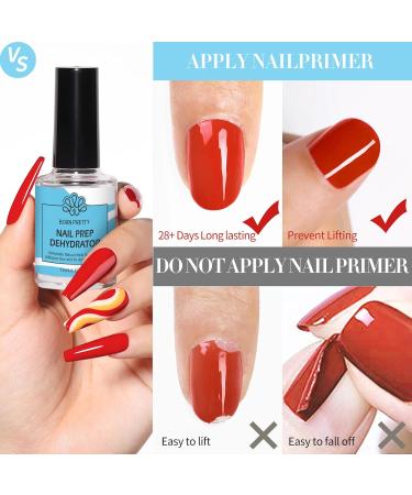 BORN PRETTY Nail Dehydrator & Primer Set - 0.5oz, Acid-Free Natural Prep for Gel Polish & Acrylic Powder - Buy Online on GoSupps.com