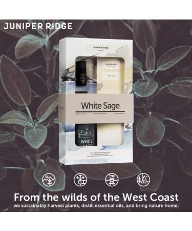 Juniper Ridge Gift Set - Includes Body Wash Incense & Essential Oil - 3-in-1 - All Natural - Multi-Use - White Sage - 8 Ounce Body Wash 5 Millilitre Essential Oil 20 Incense Sticks - Buy Online on GoSupps.com