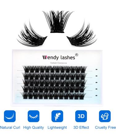D Curl Cluster Lashes 16mm - Reusable Soft Individual Eyelash Extensions - Wispy 0.07mm Wide Stem Clusters (FD-B-0.07-D-16) - Buy Online on GoSupps.com