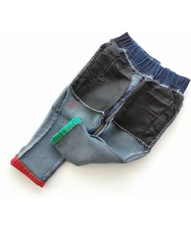 KIDSCOOL SPACE Baby Ripped Jean Toddler Elastic Waist Distressed Denim Pants Blue-2150 | 18-24 Months - Buy Online on GoSupps.com