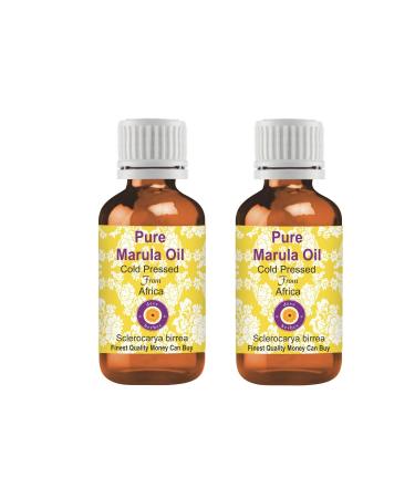 Deve Herbes Pure Marula oil Sclerocarya birrea 100 natural therapeutic quality cold pressed Pack of Two 2 x 100 ml