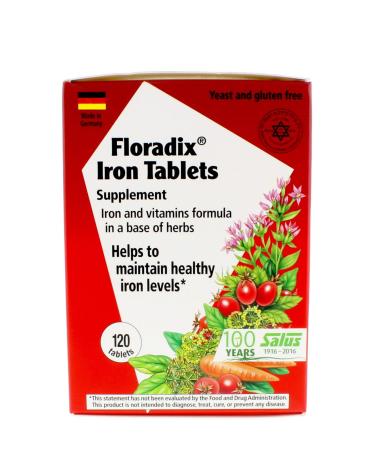 Flora Floradix Iron Tablets Supplement 120 Tablets