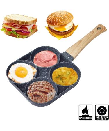 DELURA Saucepan Frying Pot Pan Steak Egg Pancake Thickened Omelet Pan Wooden Handle Pan for Kitchen Utensils Wok - Buy Online on GoSupps.com