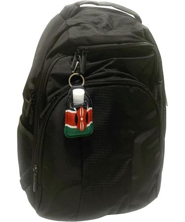 Kenya Flag Neoprene Sanitizer Holder - 30ml Leak Proof Reusable With Snap Hooks - Buy Online on GoSupps.com