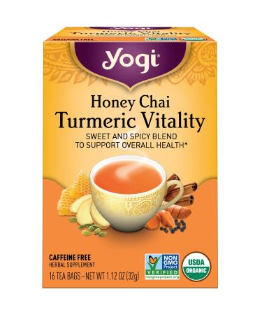Yogi Tea - Honey Chai Turmeric Vitality (6 Pack) - Supports Overall Health - 96 Tea Bags