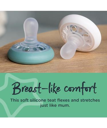 Tommy Tippee 0-6m Shaped Pacifier Set - Skin-Like Texture Jaw-Friendly Design & Sterilizer Box - Buy Online on GoSupps.com