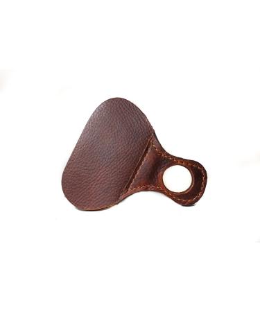 Shatterproof Archery Tab | 3 Under Tab | Traditional Finger Tab | Finger Guard | Finger Protector | Chrome Tan Leather Small 