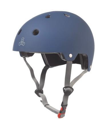 Triple Eight Dual Certified Bike and Skateboard Helmet Blue Matte Small/Medium