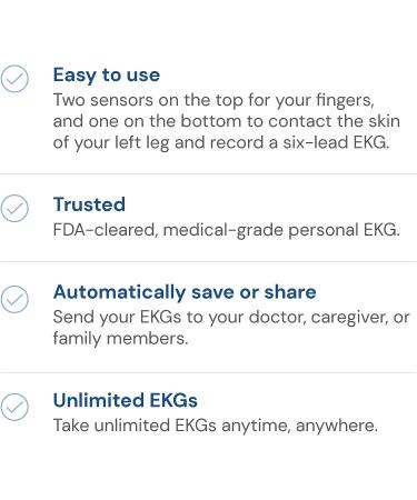 KardiaMobile Six-Lead Personal EKG Device - Record EKGs at Home and Detect Irregular Heartbeats - Includes Access to 6 Months of KardiaCare Heart Health Membership - FSA/HSA Eligible - Buy Online on GoSupps.com