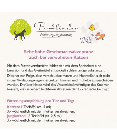 Hair Bale Gel for Cats | 100 ml Frohlinder Dietary Supplement | Supports Healthy Hair Bale Growth | International Shipping Available - Buy Online on GoSupps.com