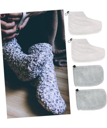 minkissy 4 Pairs Gloves disposable booties heated mittens accessories paraffin wax booties wax foot cover paraffin glove paraffin glove paraffin accessories Spa sock - Buy Online on GoSupps.com