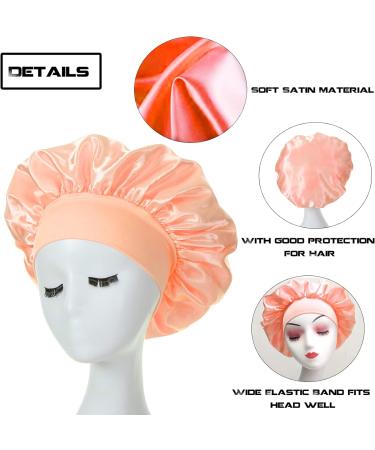 Satin Silk Hair Bonnet for Sleeping - Wide Band Night Cap for Women & Girls - Elastic Hat for Black & Curly Hair - 1pcs Bloody Tooth - Buy Online on GoSupps.com