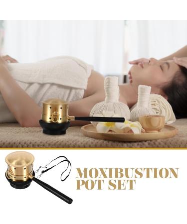 Buy Partykindom 1 Set Smoke-Free Moxibusion Box - Gold Soundbar Holder & Massage Device | International Shipping Available - Buy Online on GoSupps.com