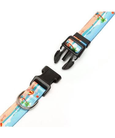 Suredoo Adjustable Dog Collar | Soft & Comfortable Nylon for Small & Medium Dogs | Perfect for Puppies | Neck Size 25-40 cm | Beach Design - Buy Online on GoSupps.com