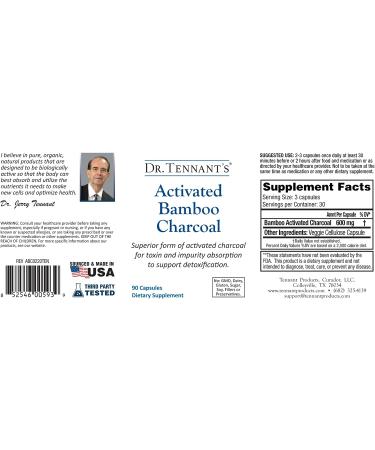 Dr. Tennant's Activated Bamboo Charcoal GI Tract Detox - Coconut-Free Cleaner - Travel Essential - Buy Online on GoSupps.com