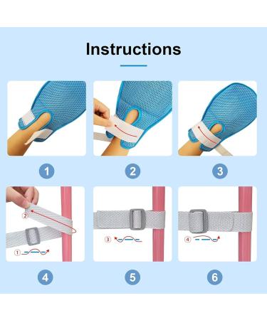 Breathable Bed Gloves for Patient Safety - Adjustable Anti-Scratch Security Gloves for Seniors - Buy Online on GoSupps.com