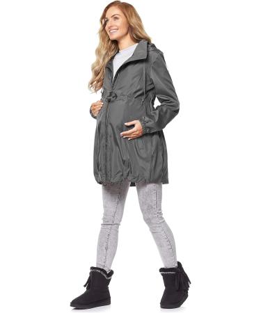 Be Mammy Women's Maternity Jacket BE20-213 | Grey | Stylish and Comfortable Maternity Outerwear - Buy Online on GoSupps.com