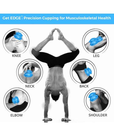 Lure Essentials Edge Cupping Set - Ultra Clear Blue Silicone Cups for Cellulite Reduction and Myofascial Release - 4 Piece Assortment for Massage Therapists and Home Use - Buy Online on GoSupps.com